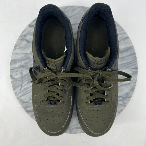 Nike Mens 11 Air Force One Dark Loden Black Low Sneaker Athletic Shoe 488298-312 - Picture 8 of 11